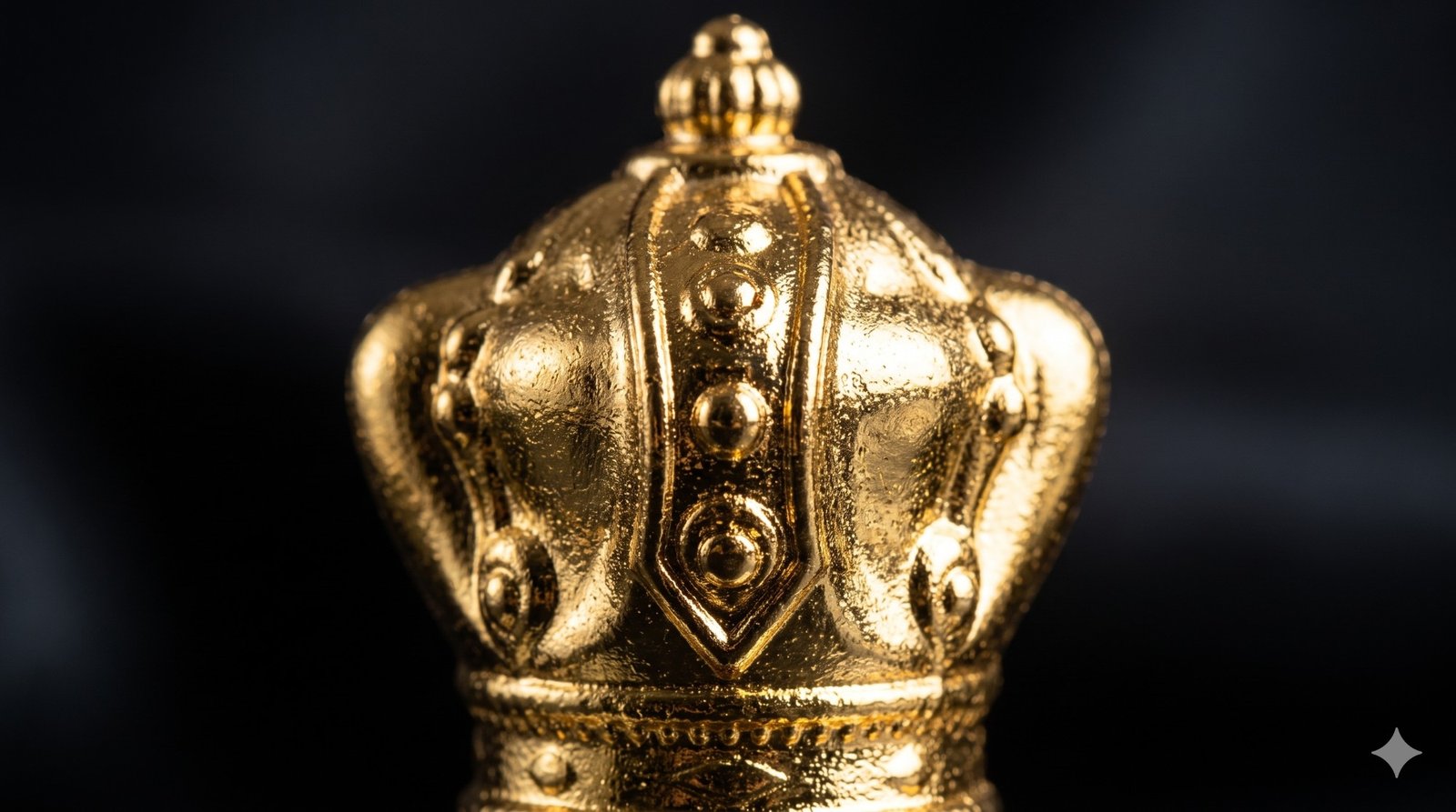 Jawaar d'Arabia gold crown cap macro detail